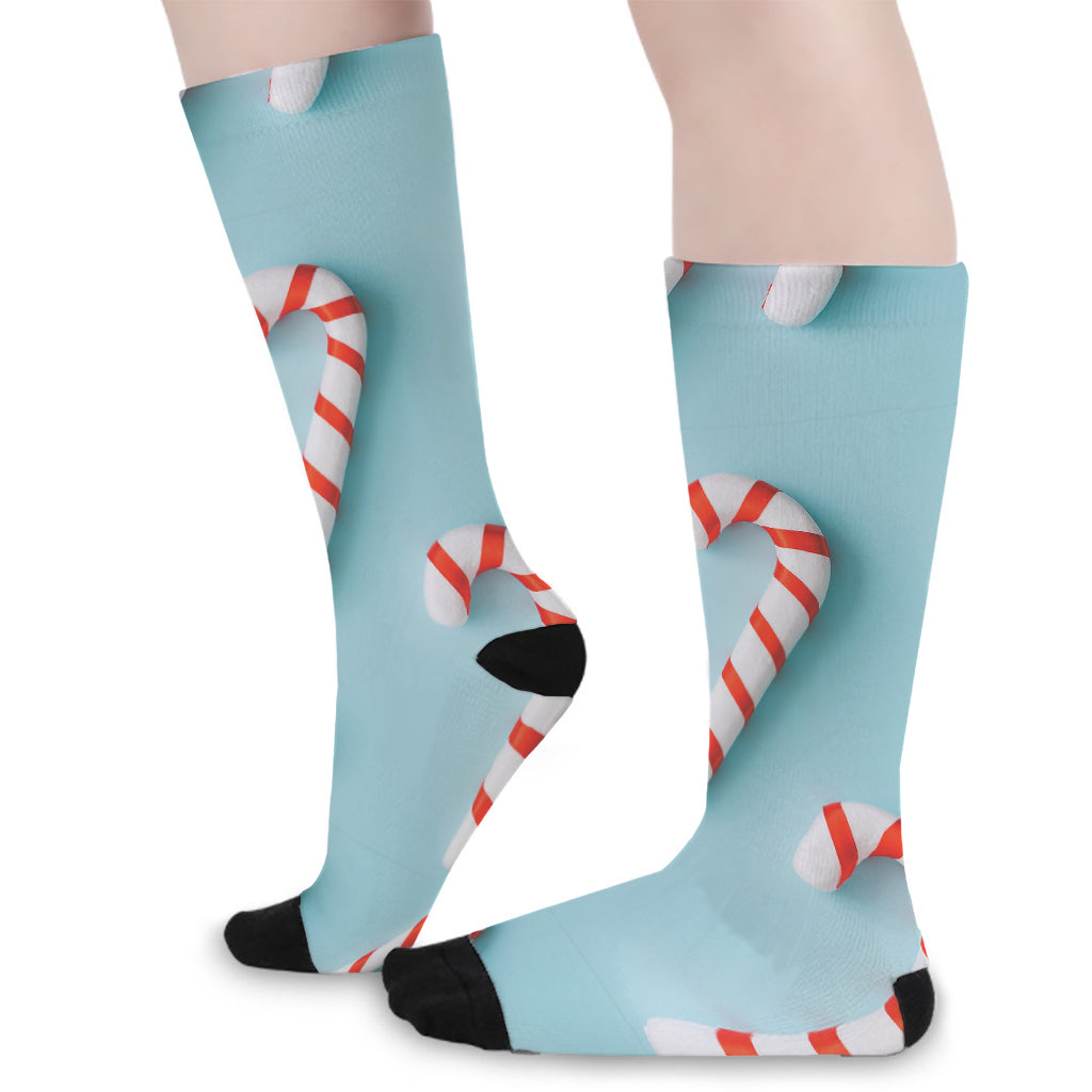 Christmas Candy Candies Pattern Print Long Socks