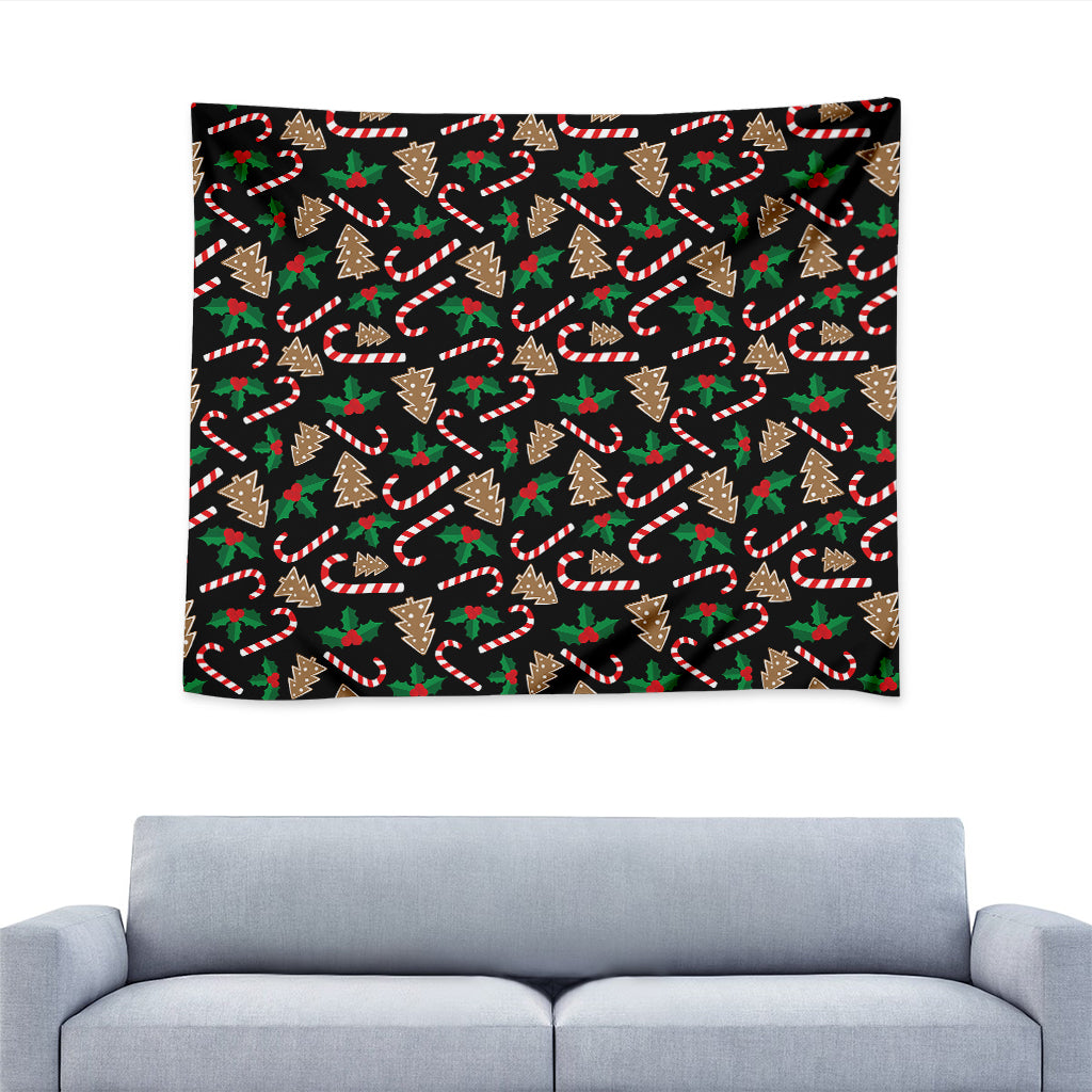 Christmas Cookie And Candy Pattern Print Tapestry