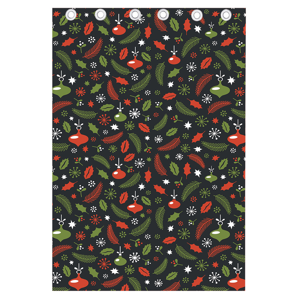 Christmas Decorations Pattern Print Curtain
