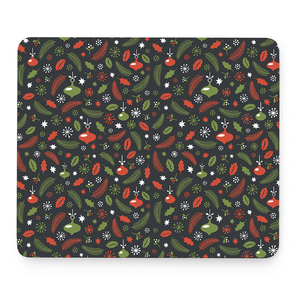 Christmas Decorations Pattern Print Mouse Pad