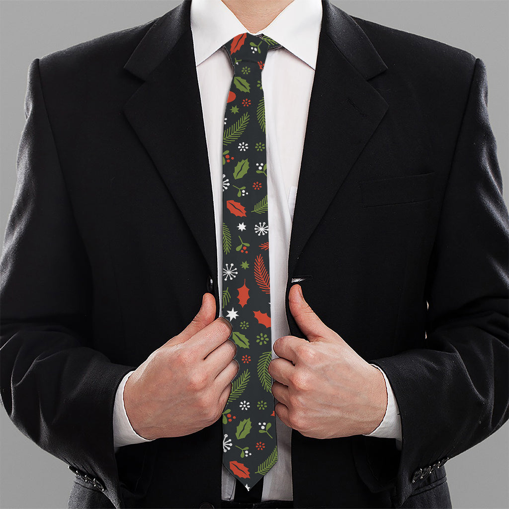 Christmas Decorations Pattern Print Necktie