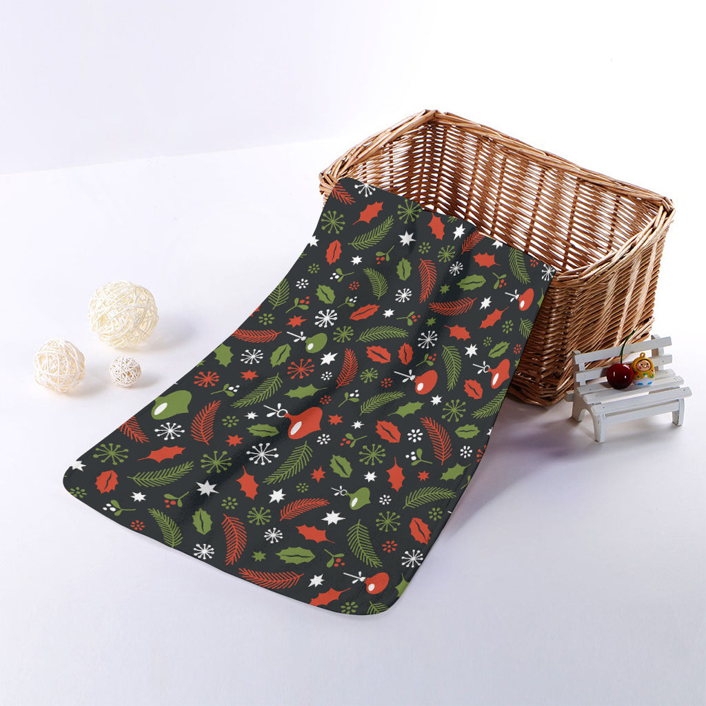 Christmas Decorations Pattern Print Towel
