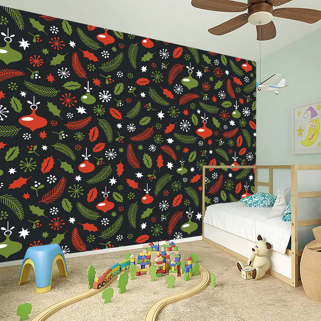 Christmas Decorations Pattern Print Wall Sticker