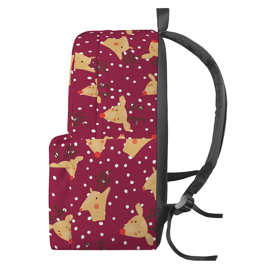 Christmas Deer Pattern Print Backpack