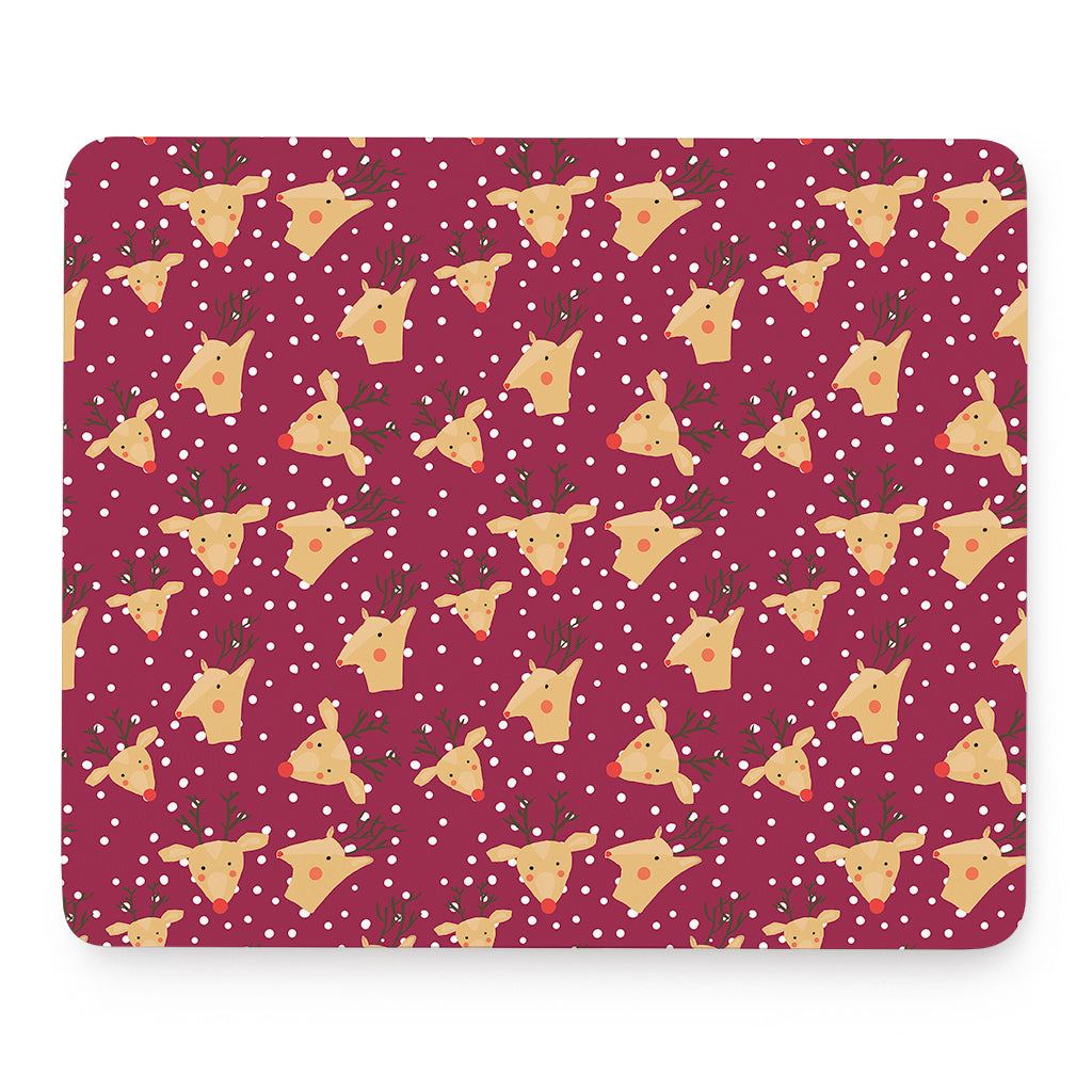 Christmas Deer Pattern Print Mouse Pad