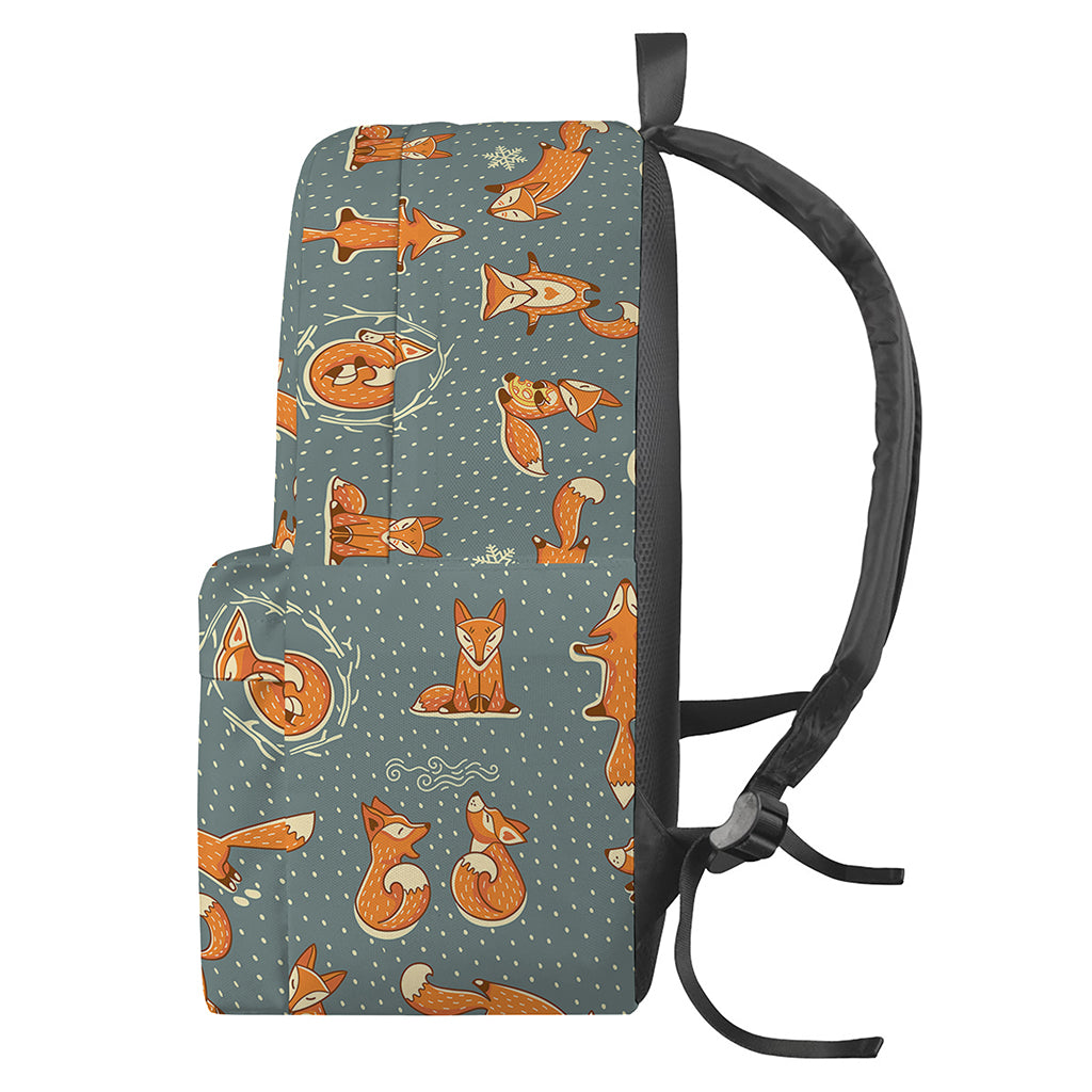 Christmas Fox Pattern Print Backpack