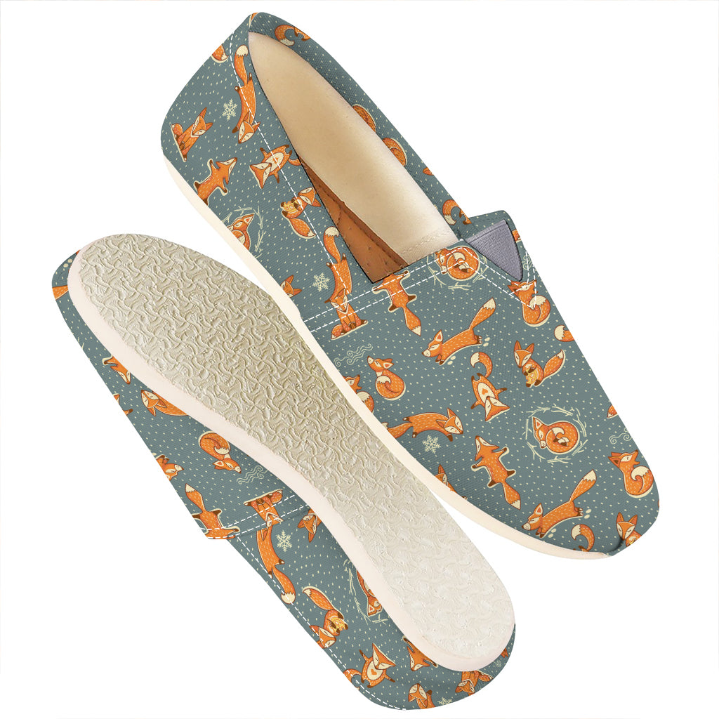 Christmas Fox Pattern Print Casual Shoes