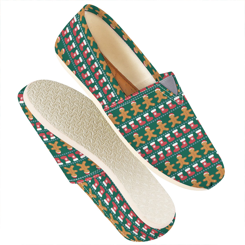 Christmas Gingerbread Man Pattern Print Casual Shoes