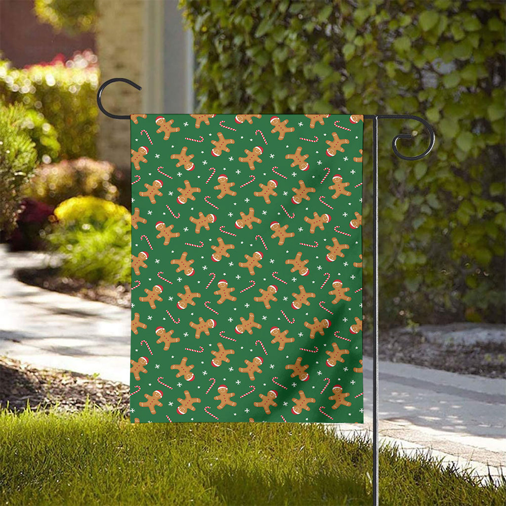 Christmas Gingerbread Pattern Print House Flag