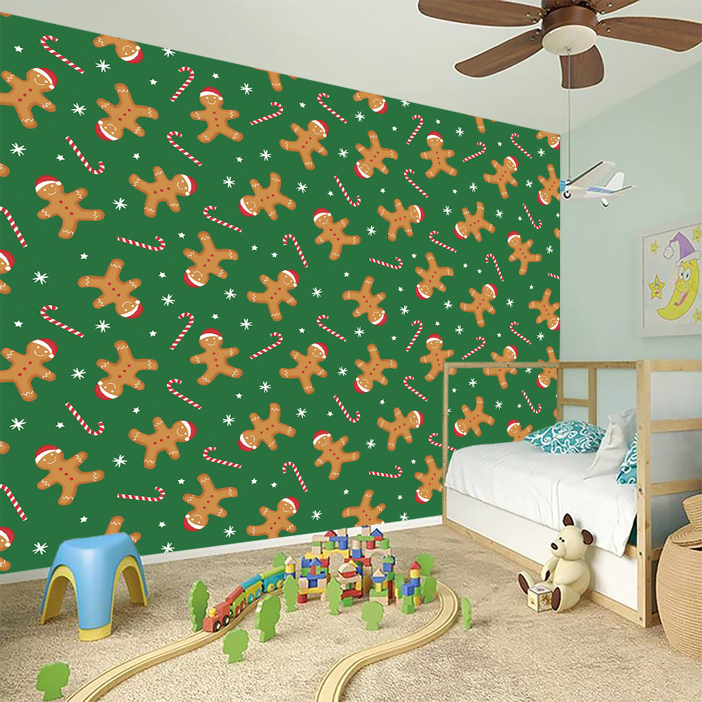 Christmas Gingerbread Pattern Print Wall Sticker