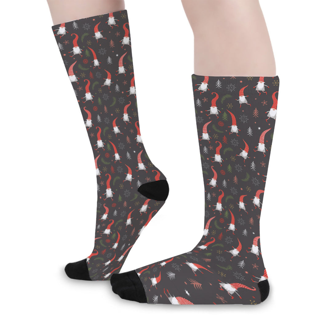 Christmas Gnomes Pattern Print Long Socks