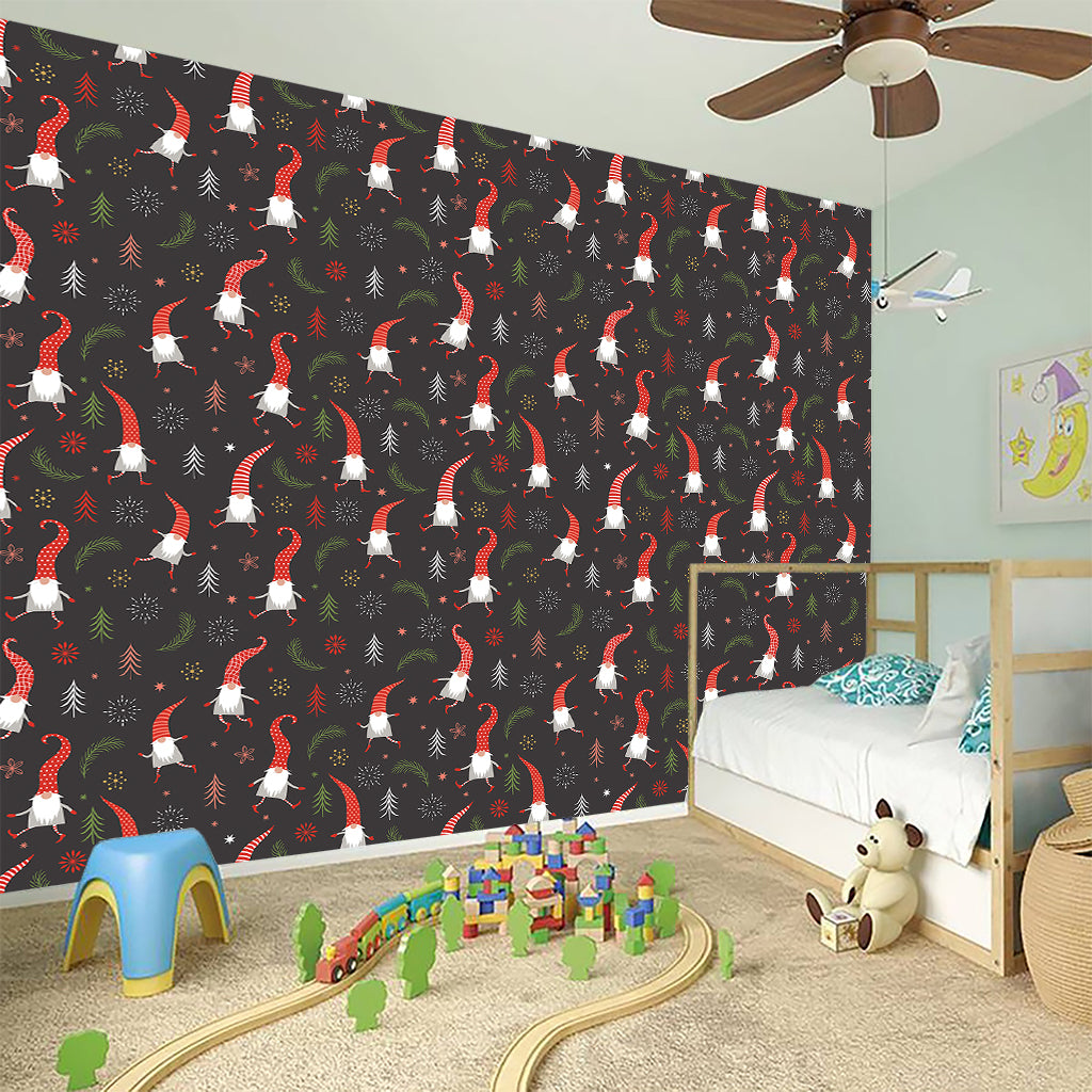 Christmas Gnomes Pattern Print Wall Sticker
