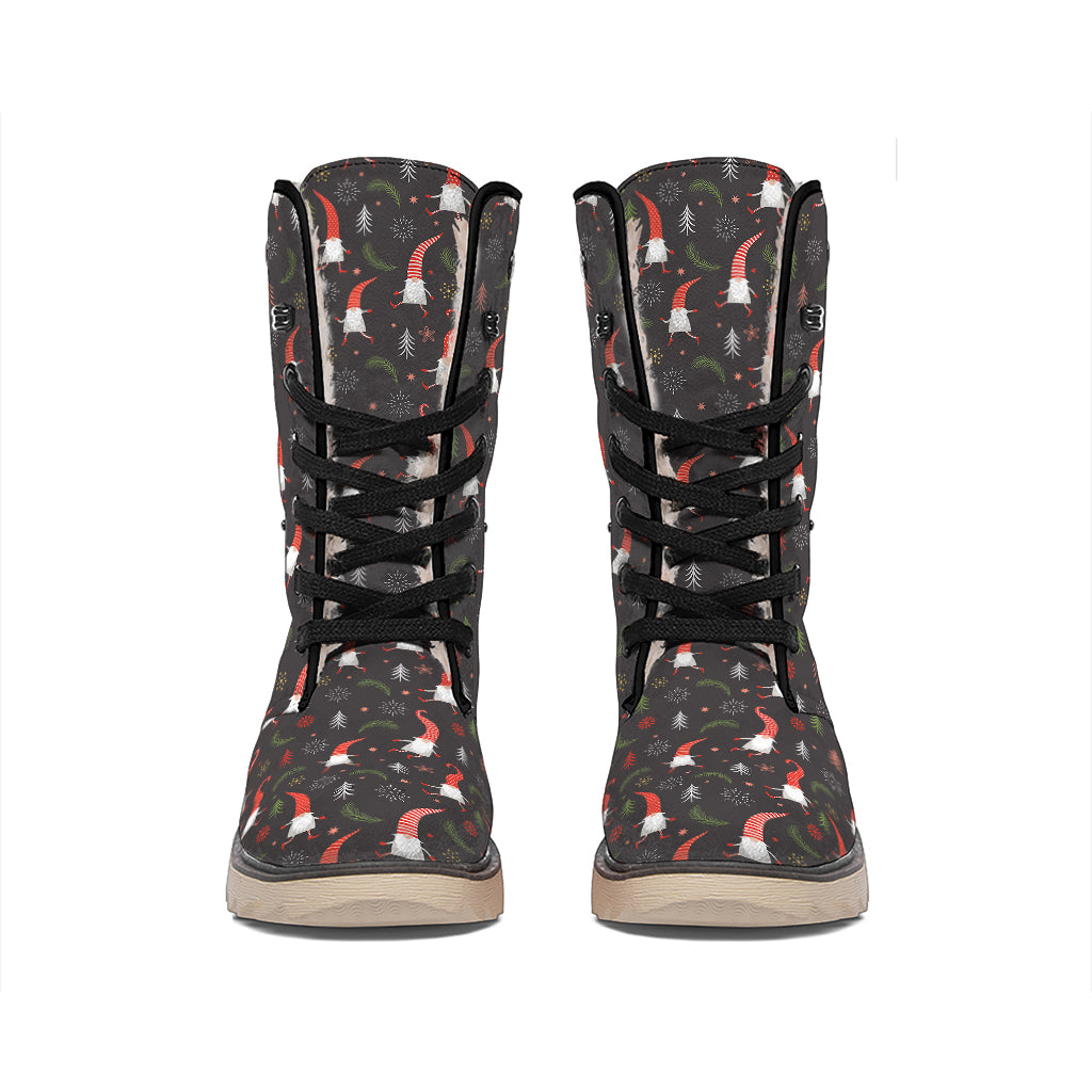 Christmas Gnomes Pattern Print Winter Boots
