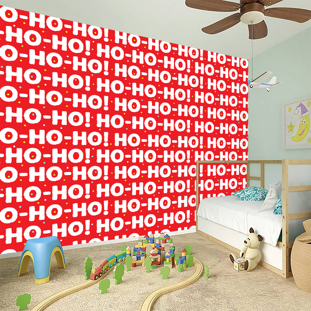 Christmas Ho Ho Ho Pattern Print Wall Sticker