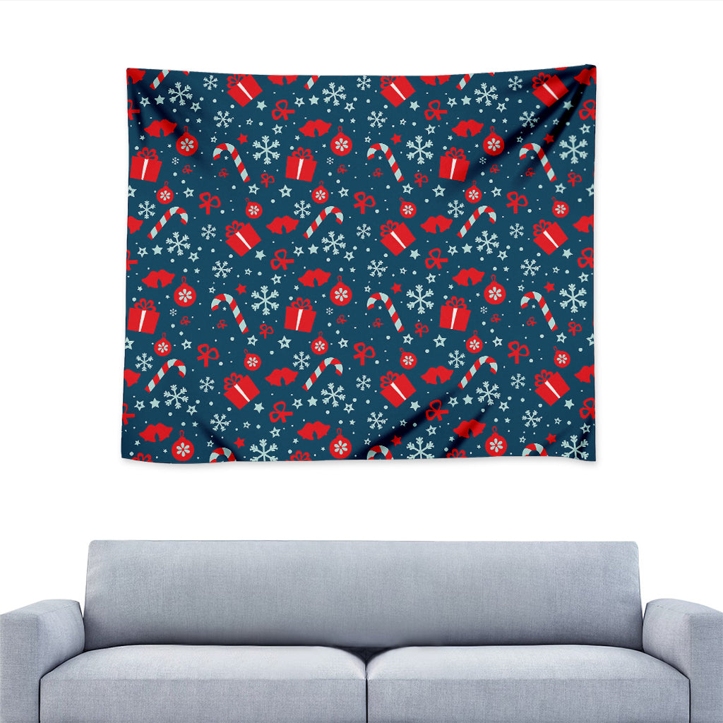 Christmas Holiday Elements Pattern Print Tapestry