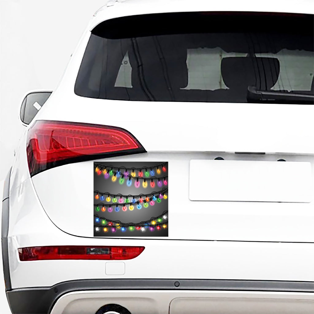 Christmas Holiday Lights Print Car Sticker