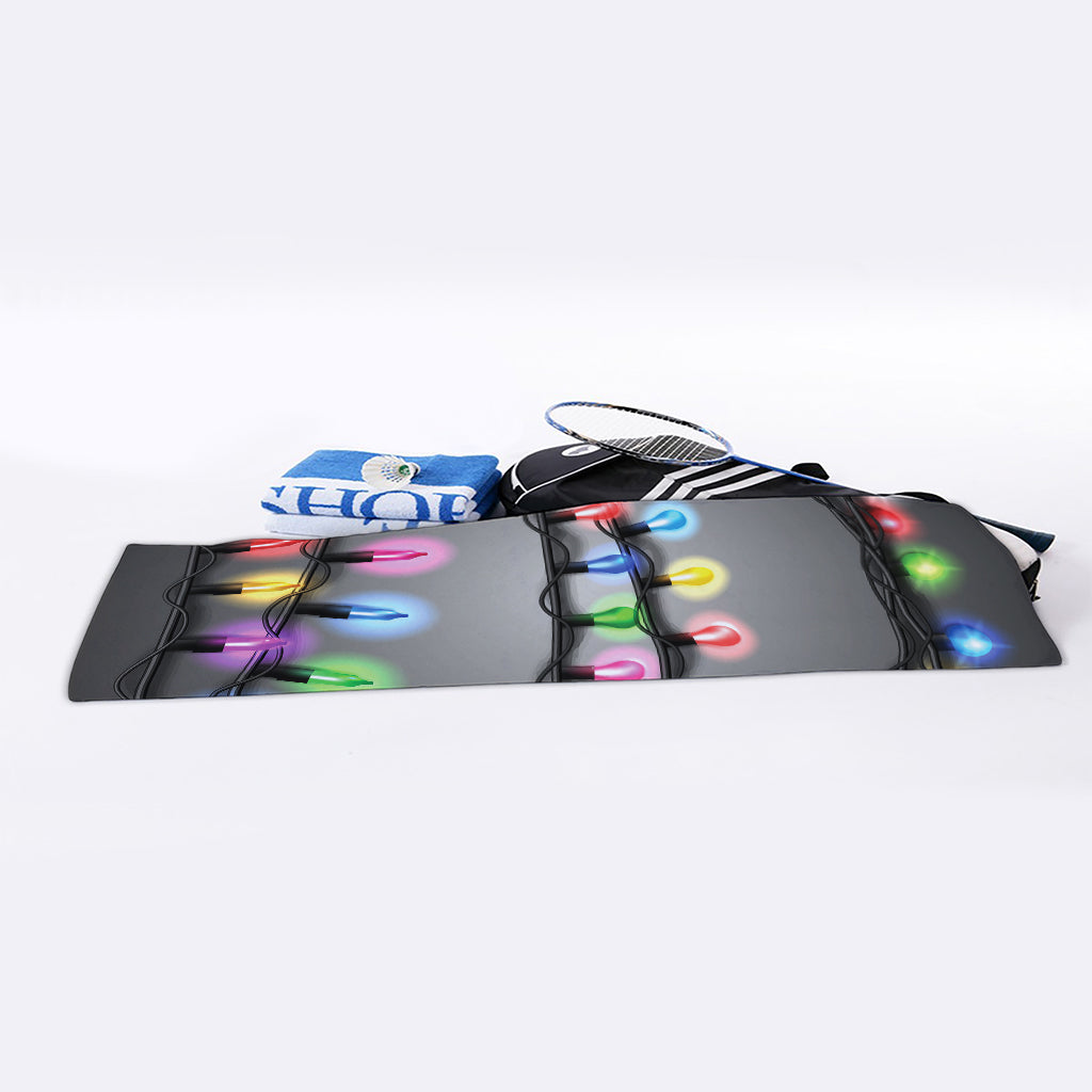 Christmas Holiday Lights Print Sports Towel