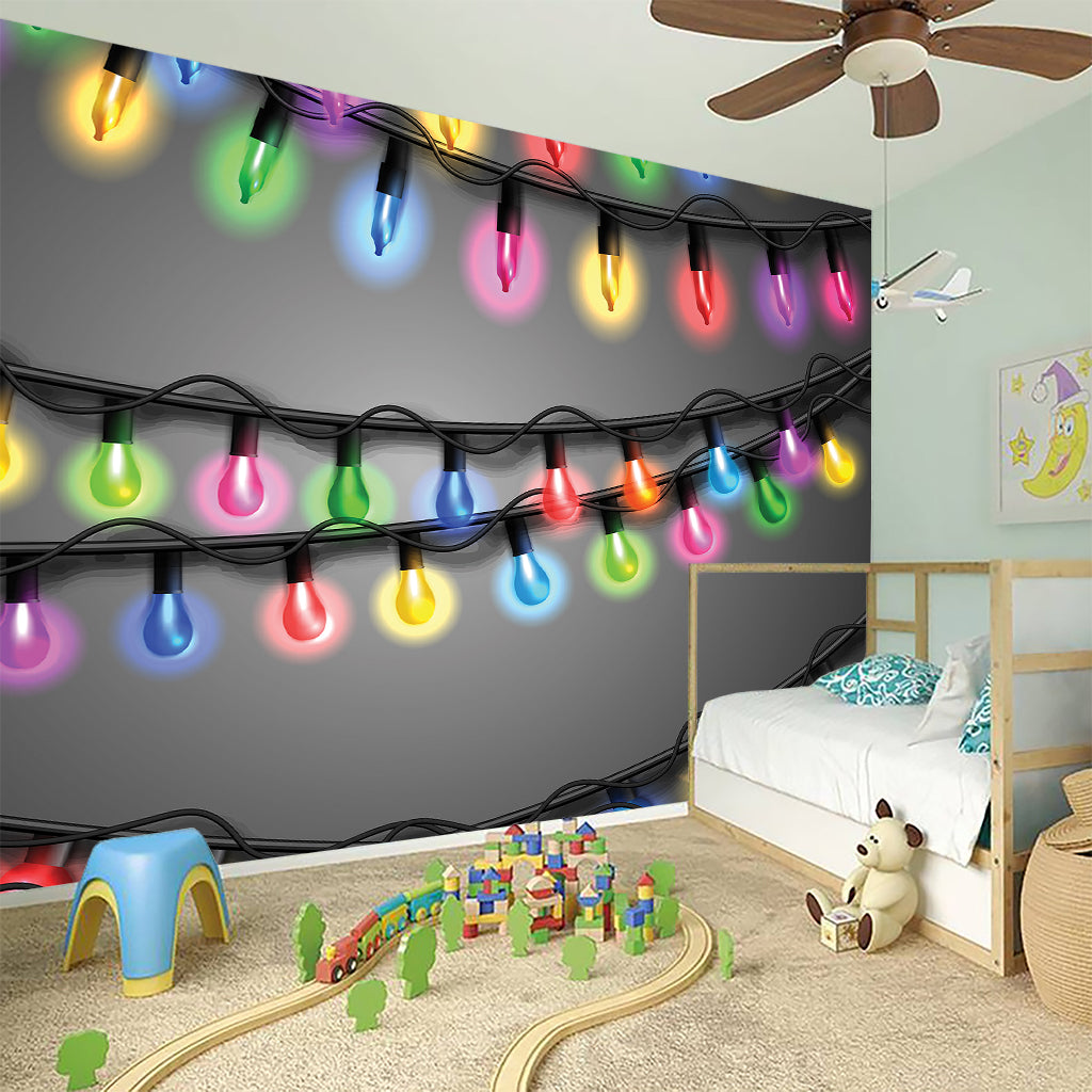 Christmas Holiday Lights Print Wall Sticker