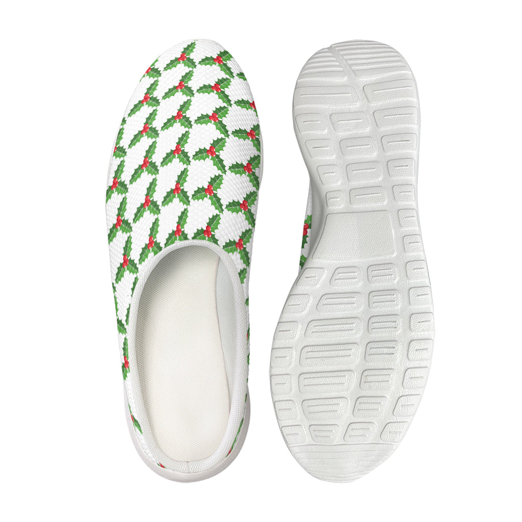 Christmas Holly Berry Pattern Print Mesh Casual Shoes