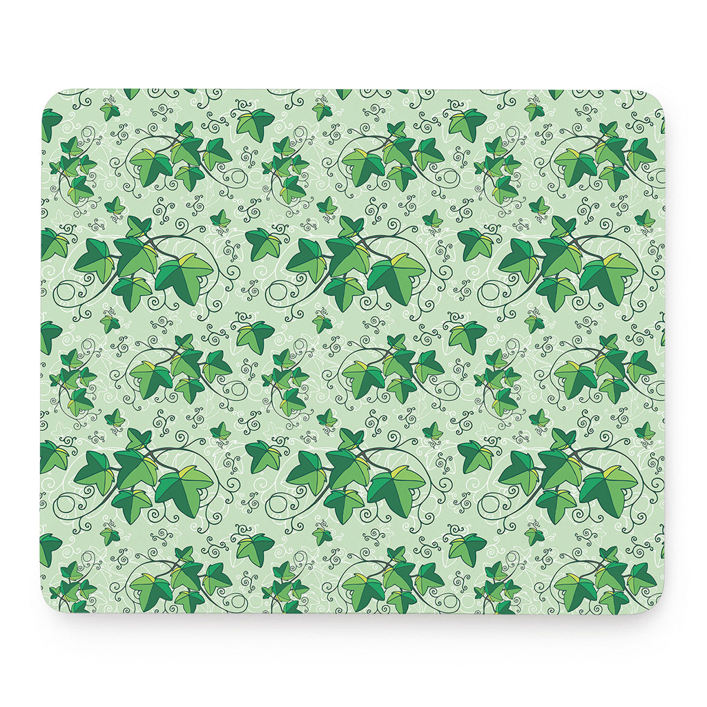 Christmas Ivy Leaf Pattern Print Mouse Pad
