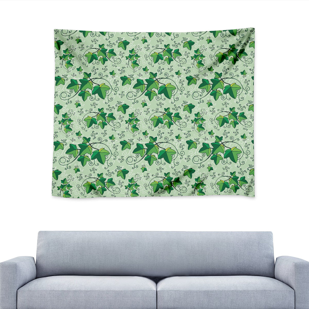 Christmas Ivy Leaf Pattern Print Tapestry