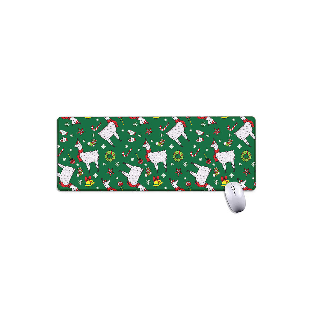 Christmas Llama Pattern Print Extended Mouse Pad