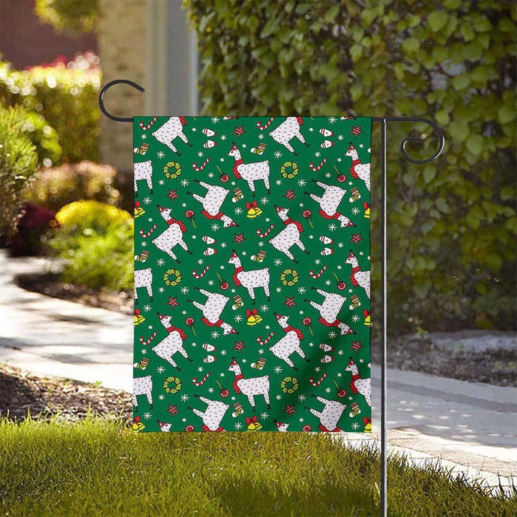 Christmas Llama Pattern Print House Flag