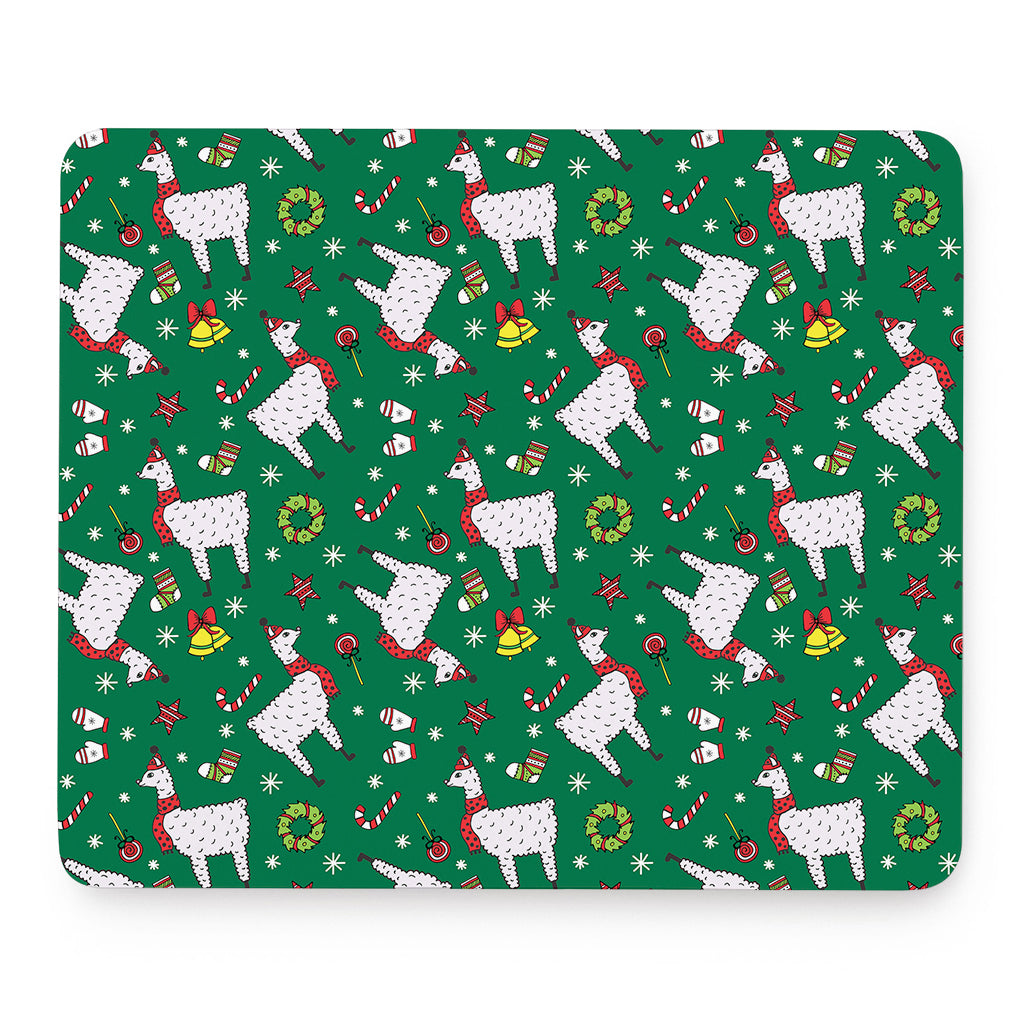Christmas Llama Pattern Print Mouse Pad