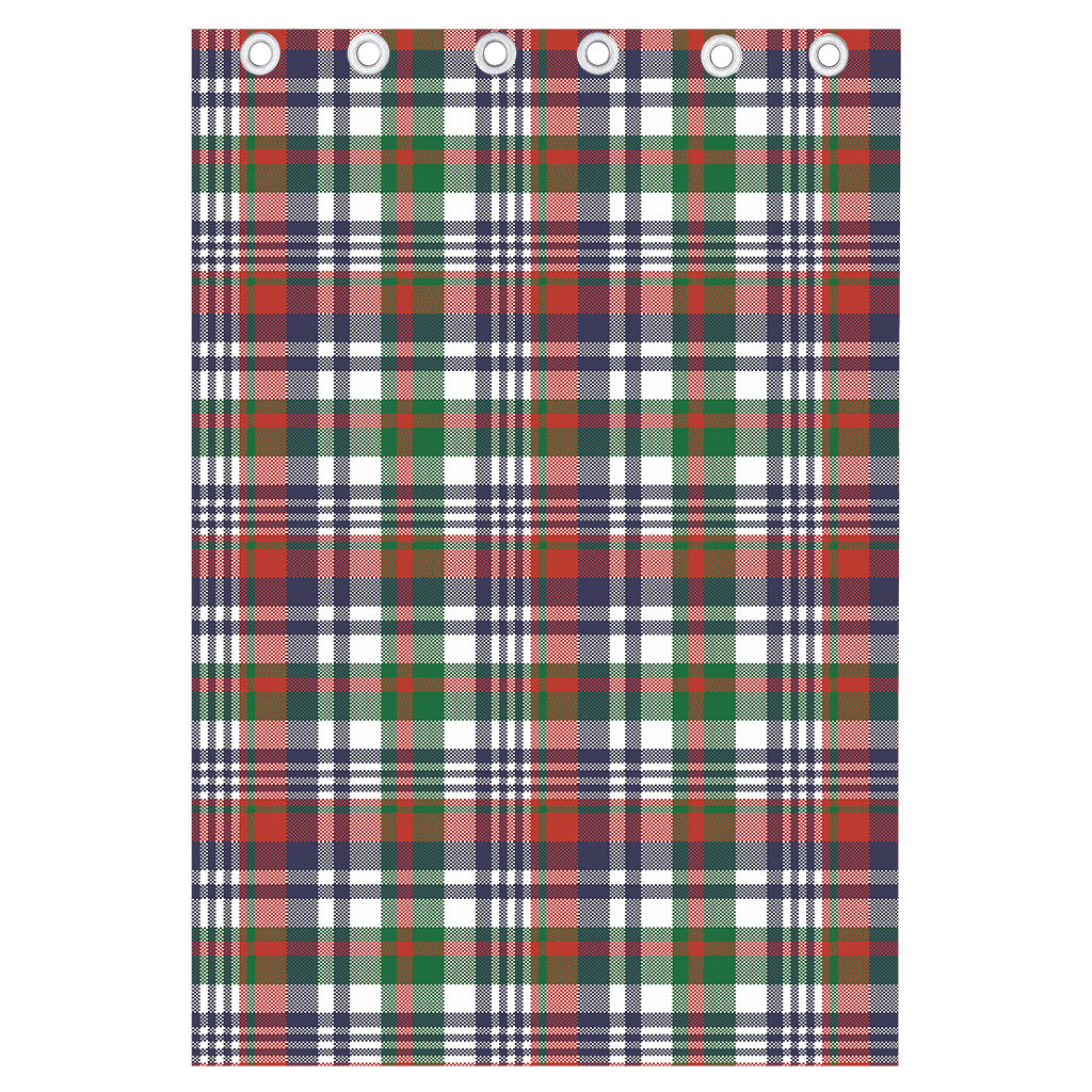 Christmas Madras Plaid Print Curtain