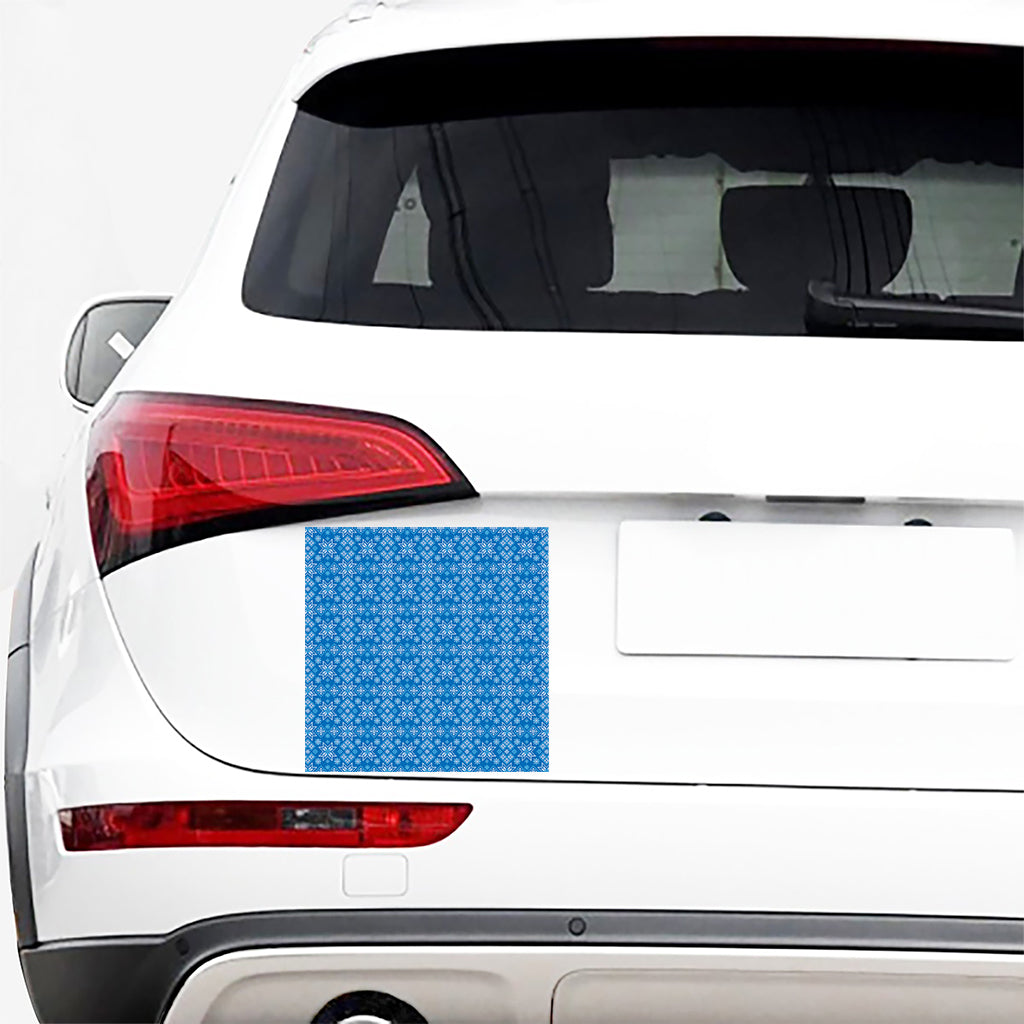 Christmas Nordic Knitted Pattern Print Car Sticker