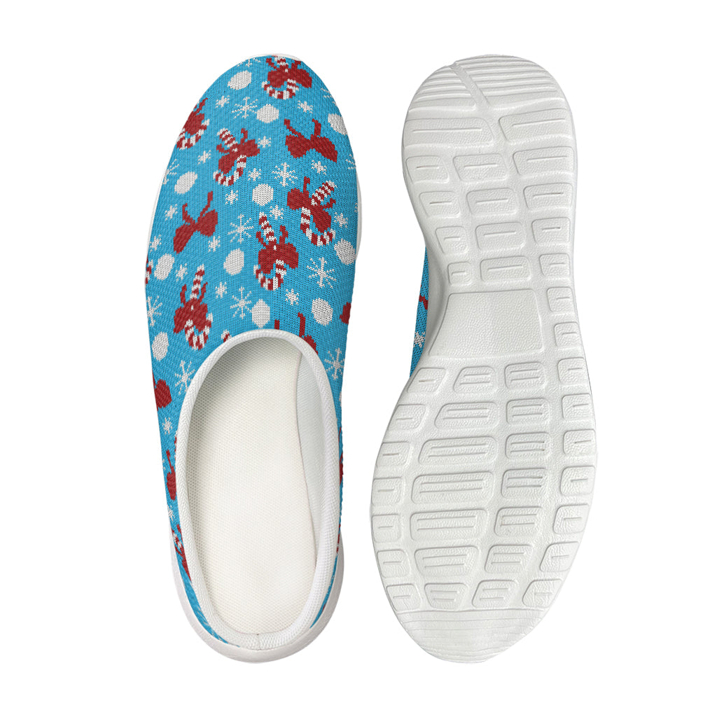 Christmas Party Knitted Pattern Print Mesh Casual Shoes