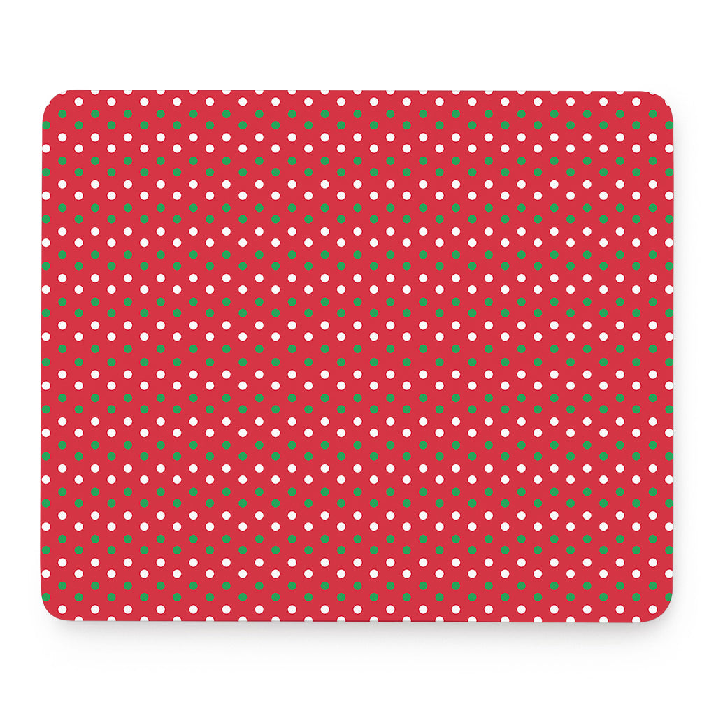 Christmas Polka Dot Pattern Print Mouse Pad
