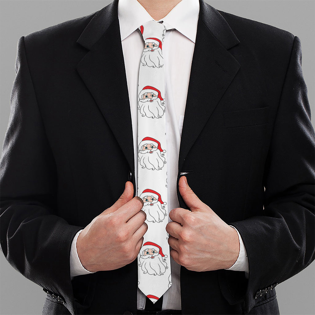 Christmas Santa Claus Pattern Print Necktie
