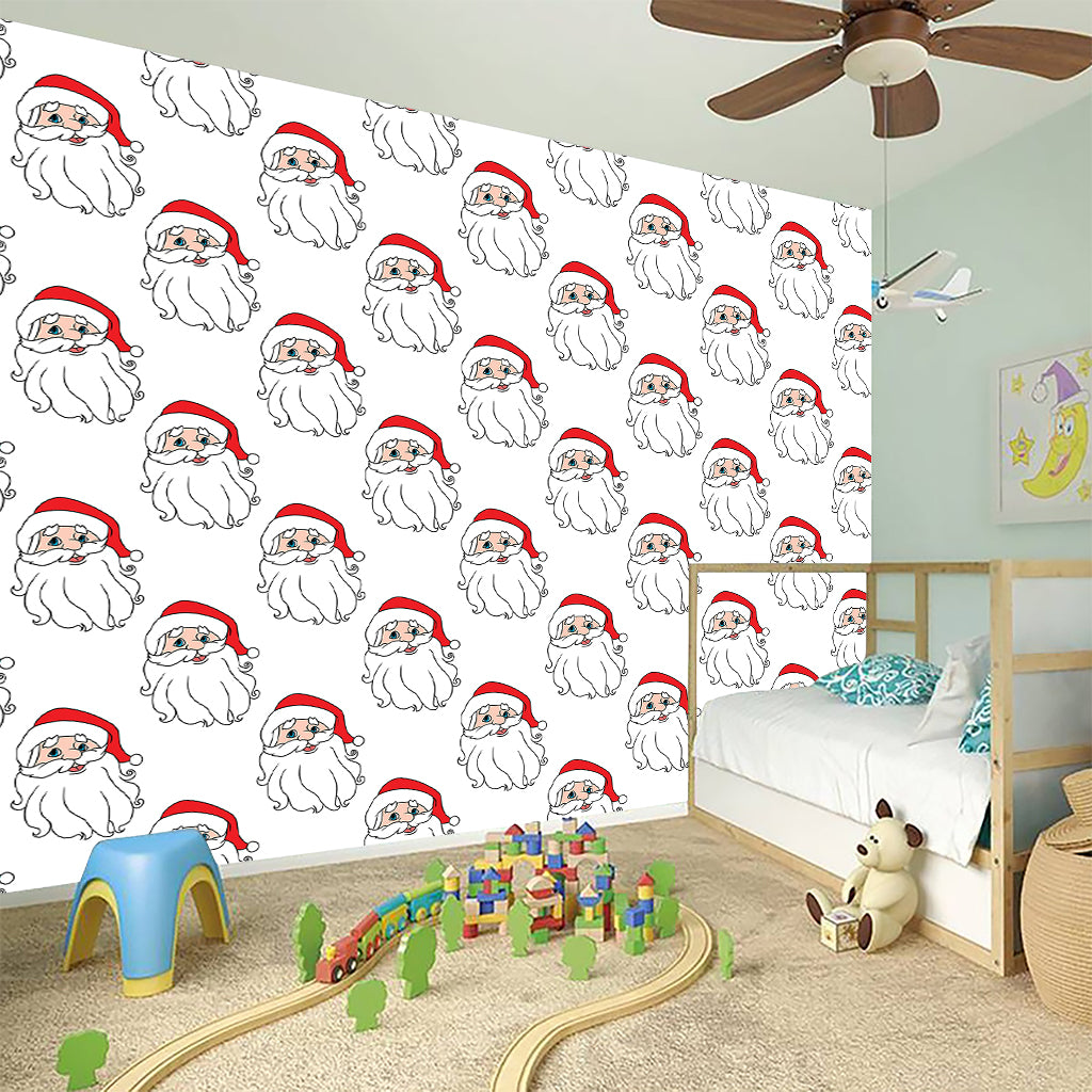 Christmas Santa Claus Pattern Print Wall Sticker