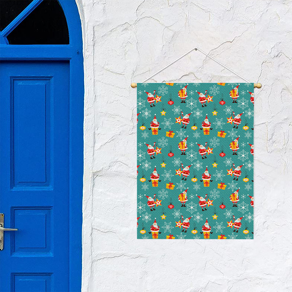 Christmas Santa Gift Pattern Print Garden Flag