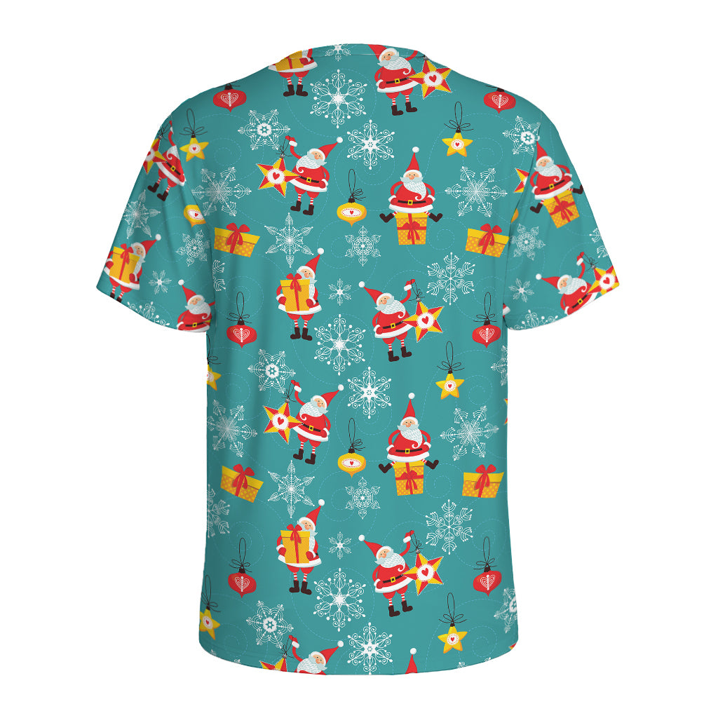 Christmas Santa Gift Pattern Print Men's Sports T-Shirt