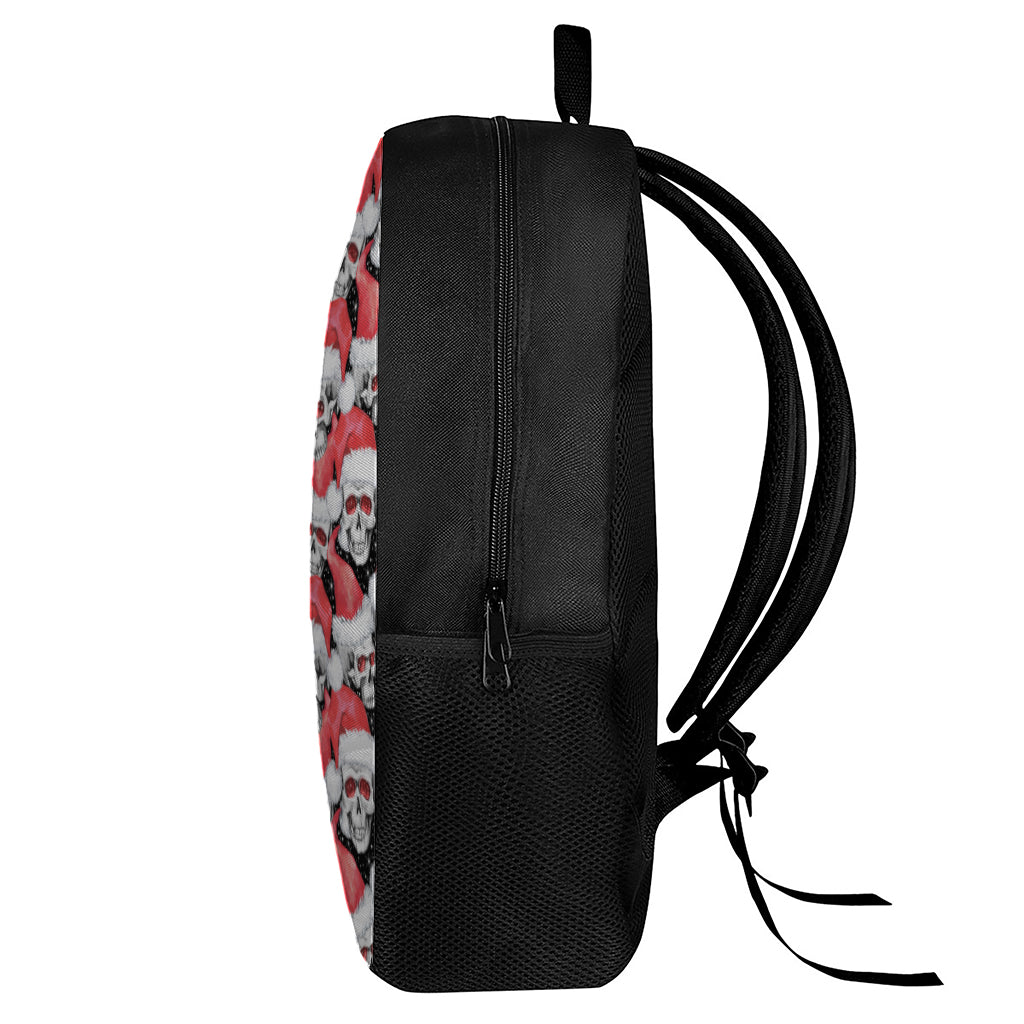 Christmas Santa Skull Pattern Print 17 Inch Backpack