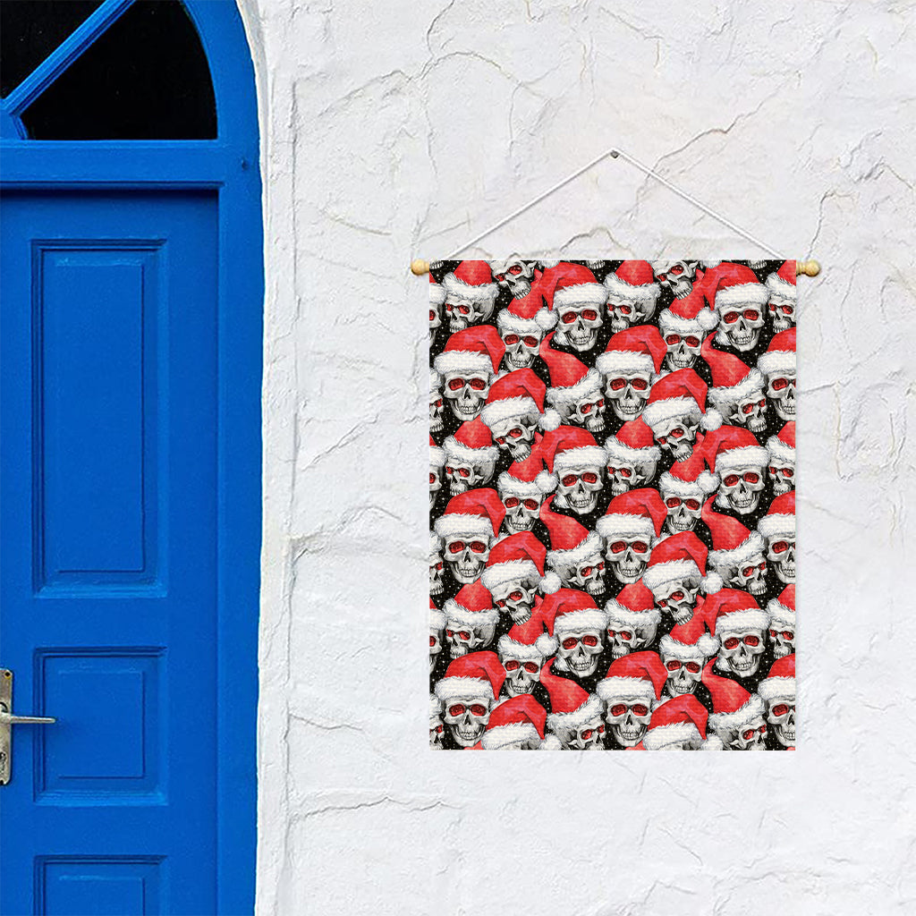 Christmas Santa Skull Pattern Print Garden Flag