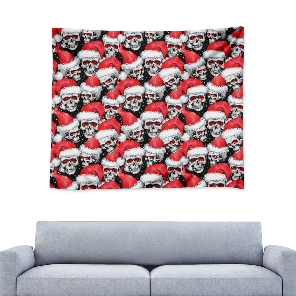 Christmas Santa Skull Pattern Print Tapestry