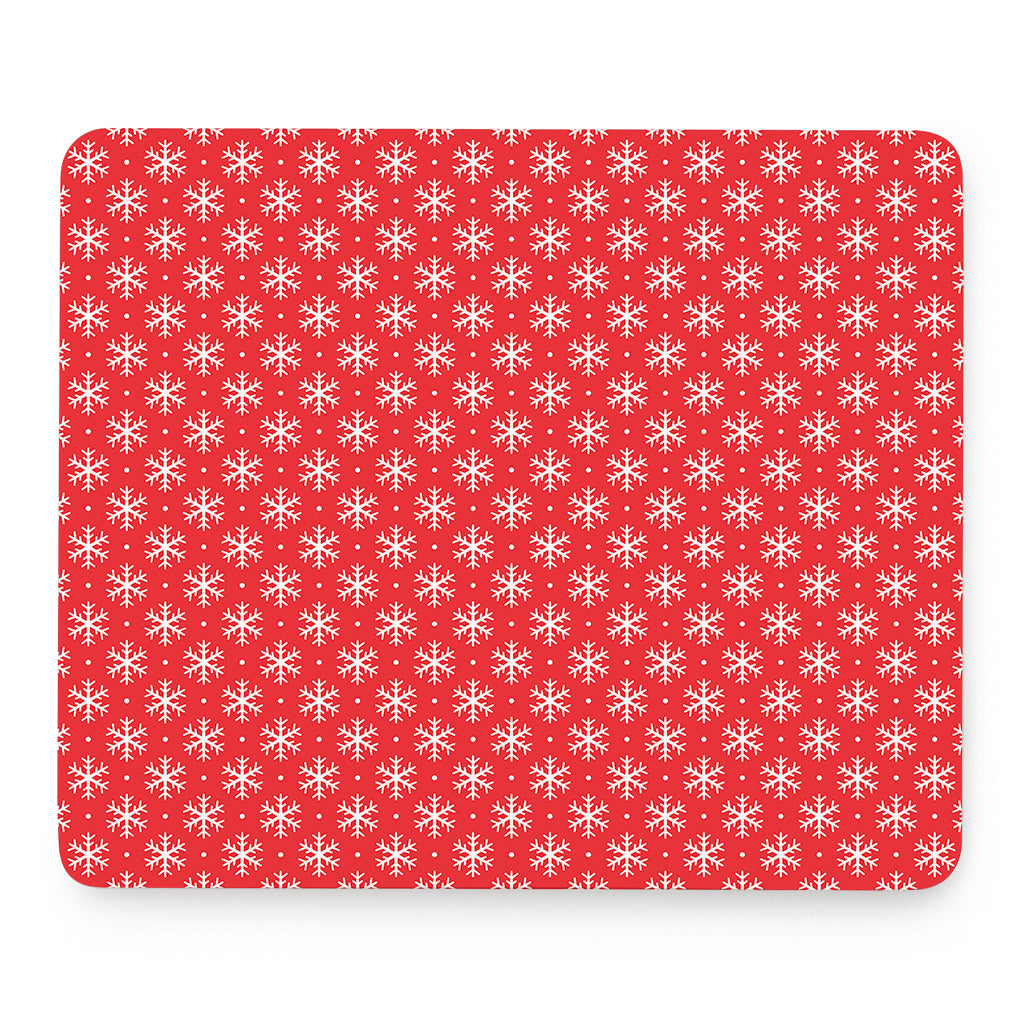 Christmas Snowflake Pattern Print Mouse Pad