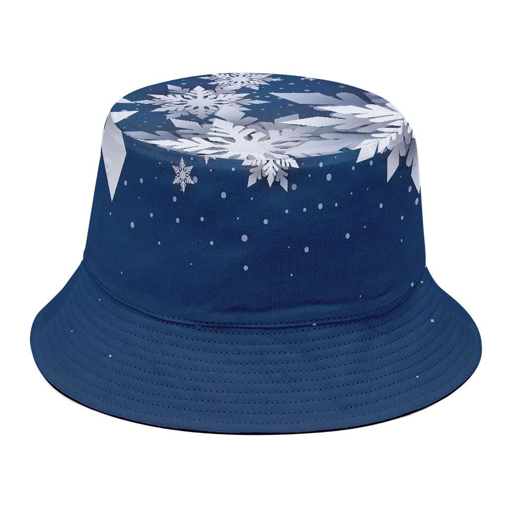 Christmas Snowflake Print Bucket Hat