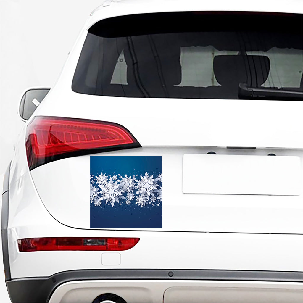 Christmas Snowflake Print Car Sticker