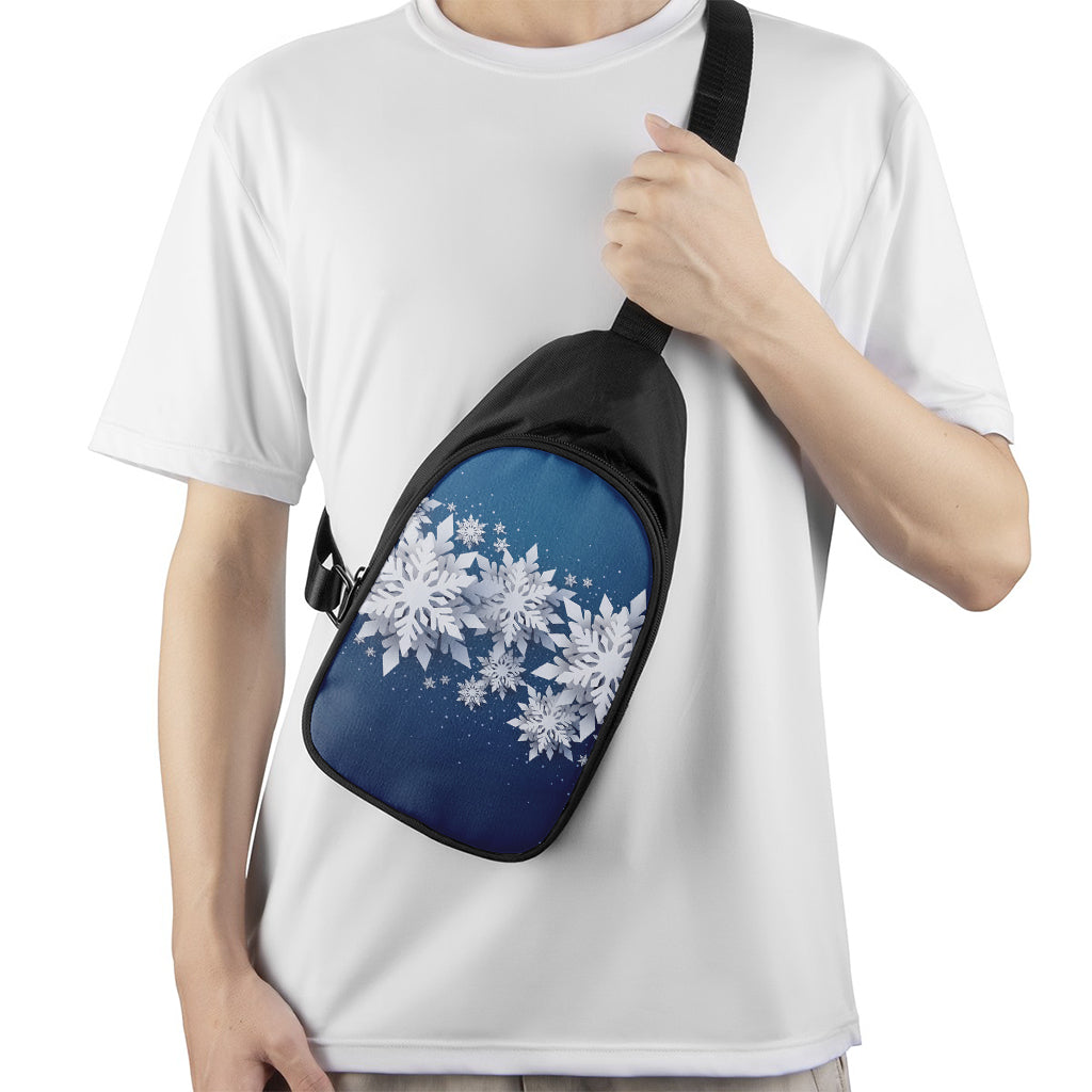 Christmas Snowflake Print Chest Bag