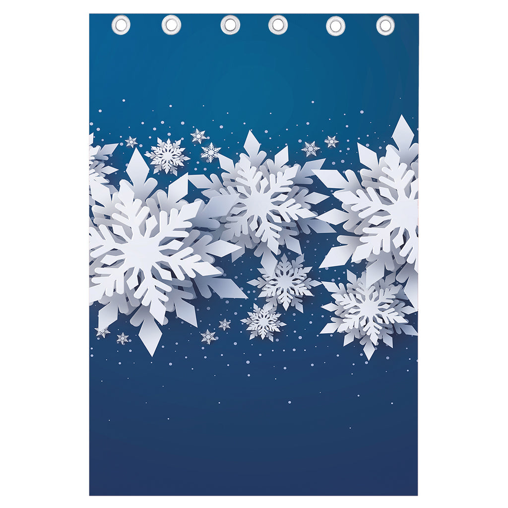 Christmas Snowflake Print Curtain