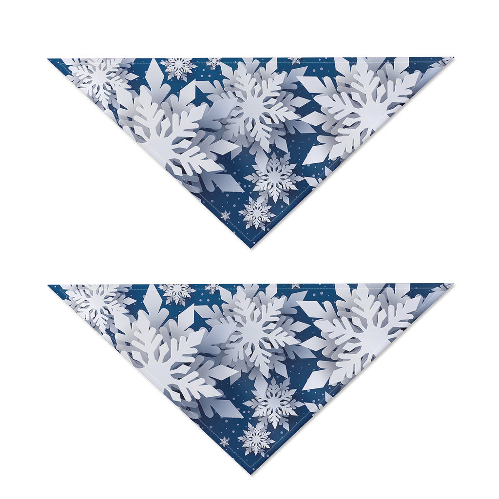 Christmas Snowflake Print Dog Bandana