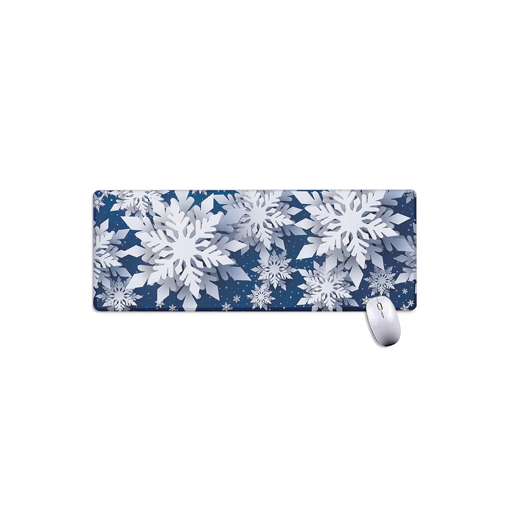 Christmas Snowflake Print Extended Mouse Pad
