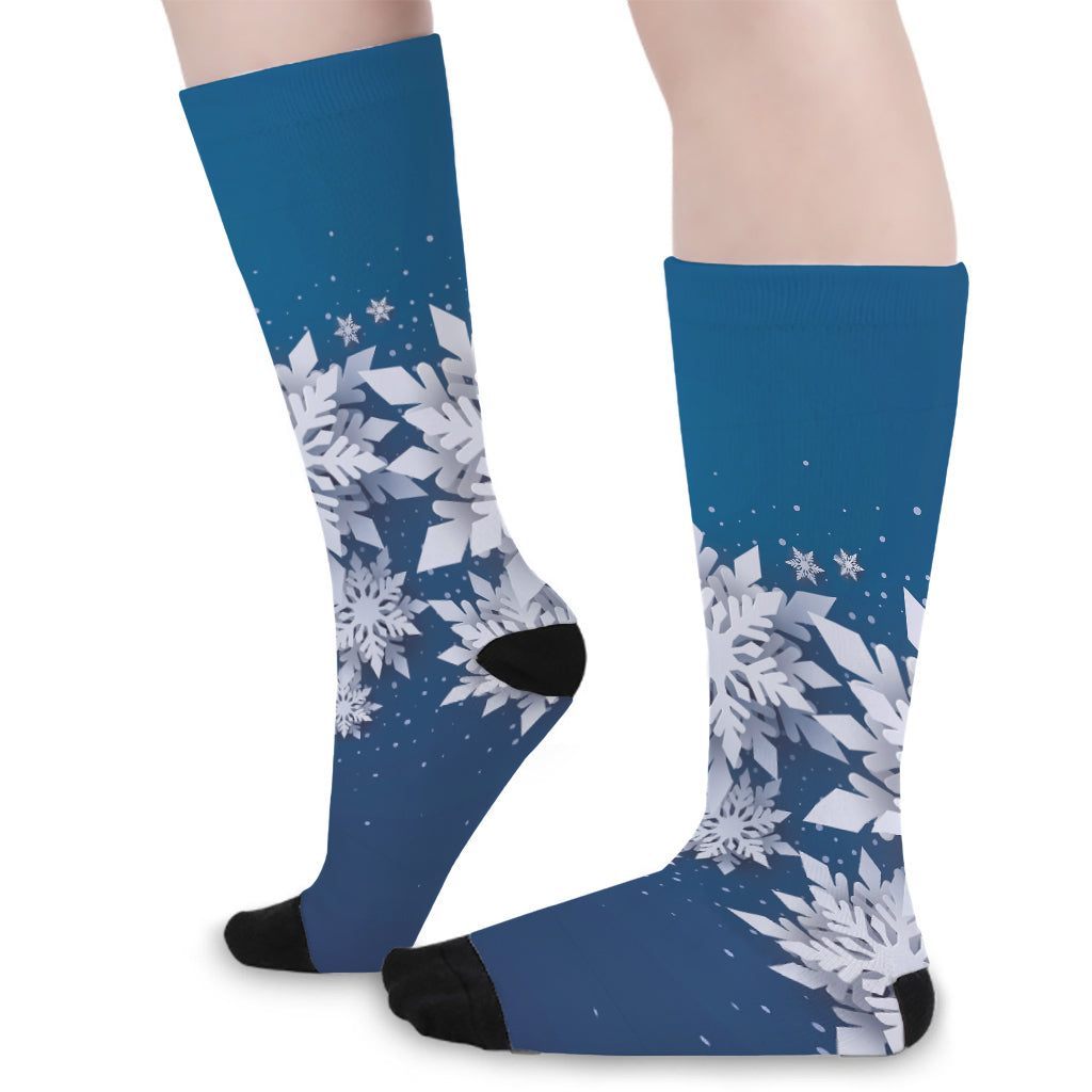 Christmas Snowflake Print Long Socks