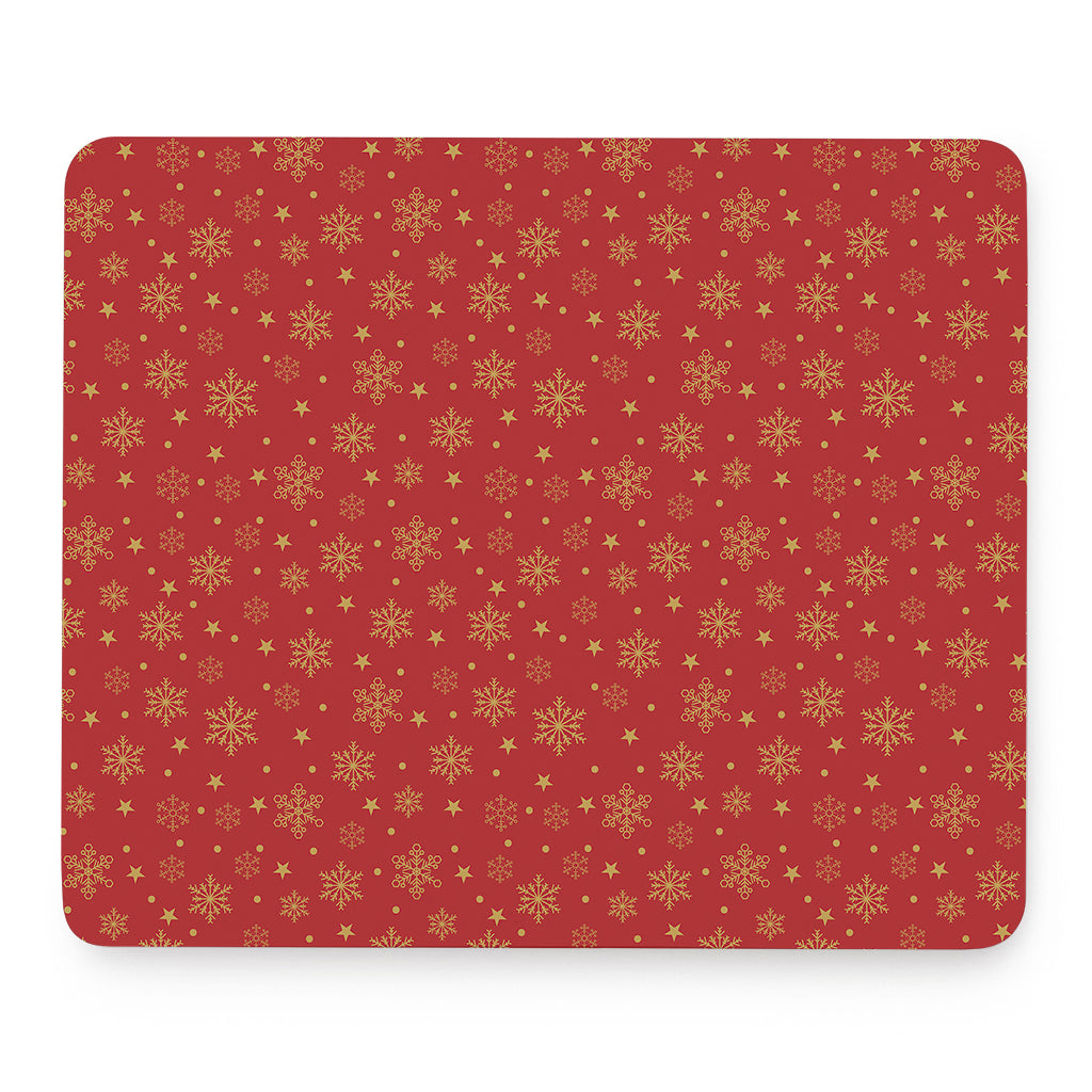 Christmas Snowflakes And Stars Print Mouse Pad