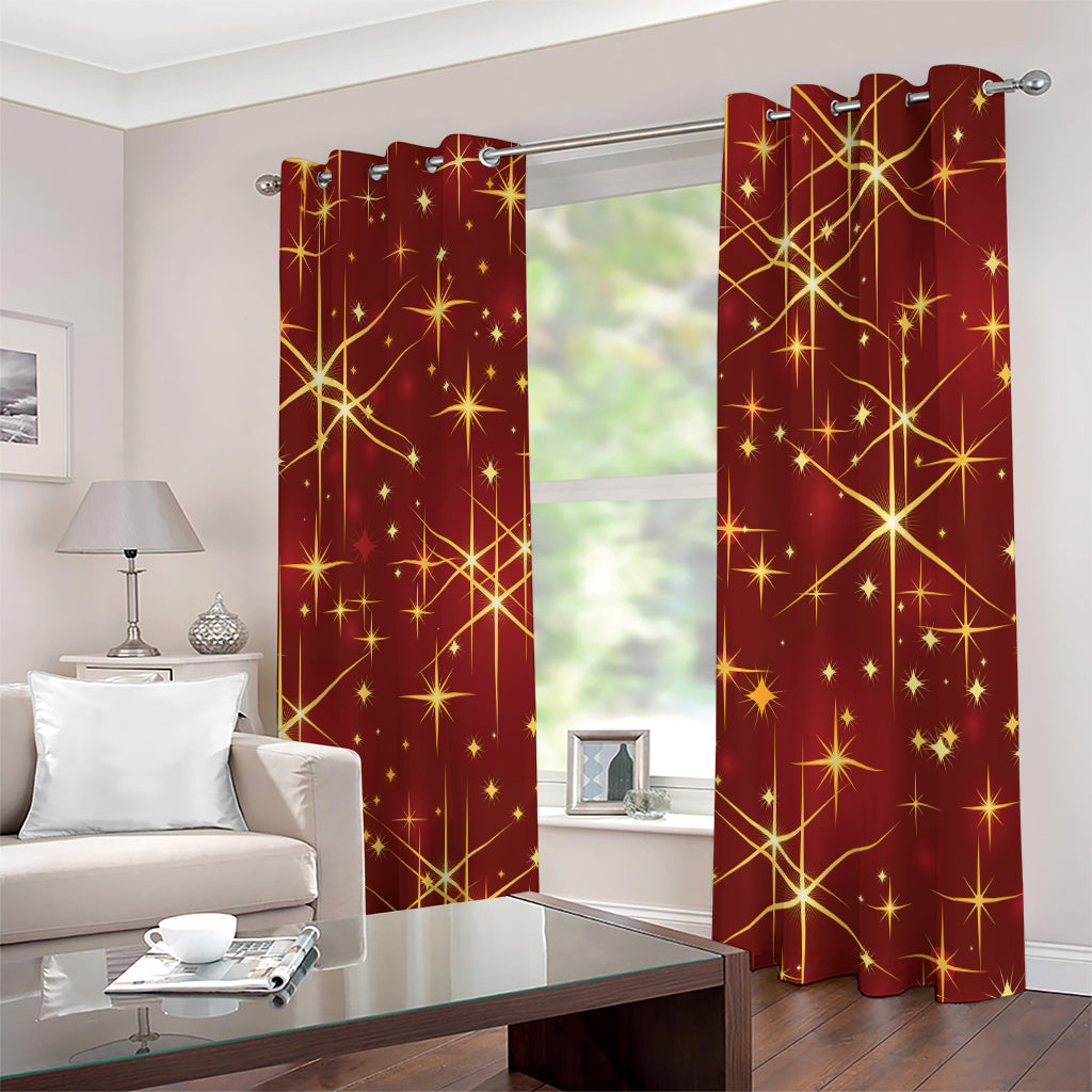 Christmas Sparkle Print Extra Wide Grommet Curtains