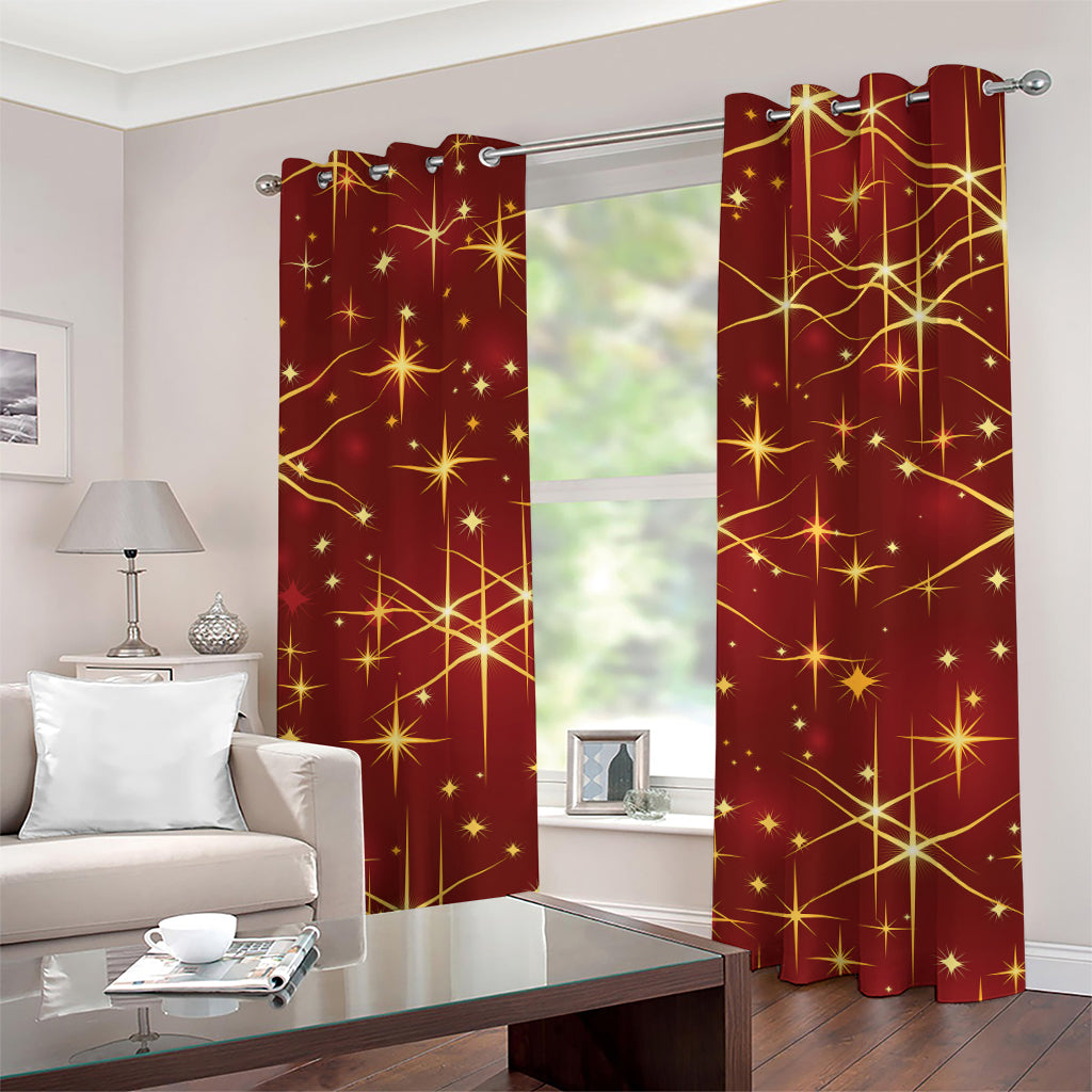 Christmas Sparkle Print Grommet Curtains